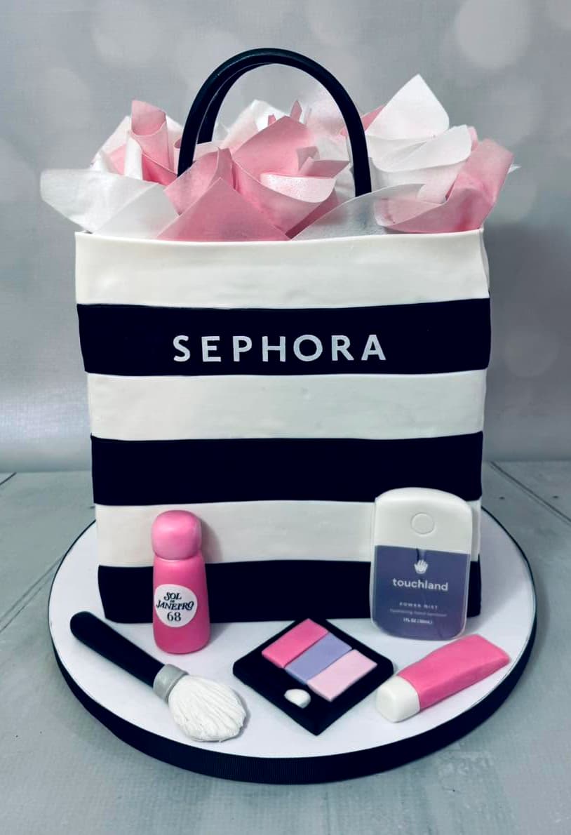 Custom Sephora-inspired cake by Sweet Cakes by Kristen