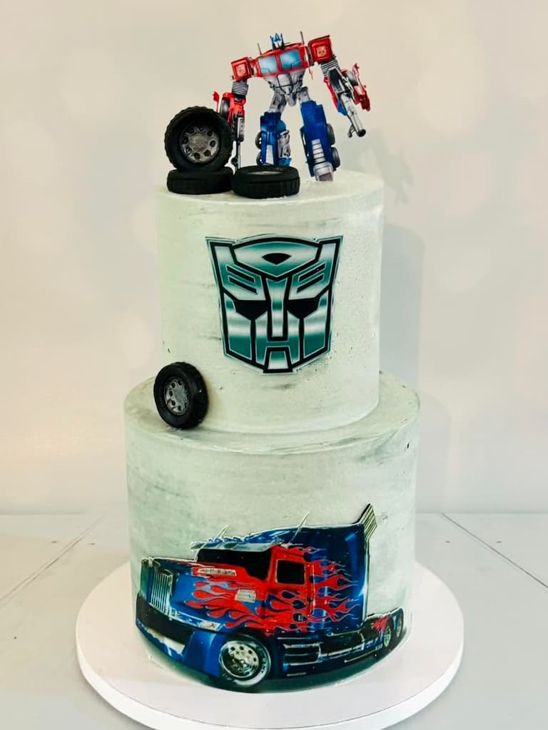 Custom Transformers-inspired birthday cake by Sweet Cakes by Kristen