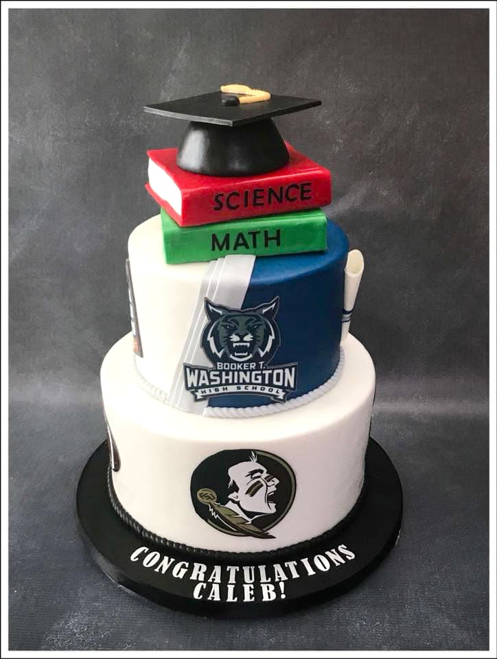 FSU and Washington themed graduation cake by Sweet Cakes by Kristen