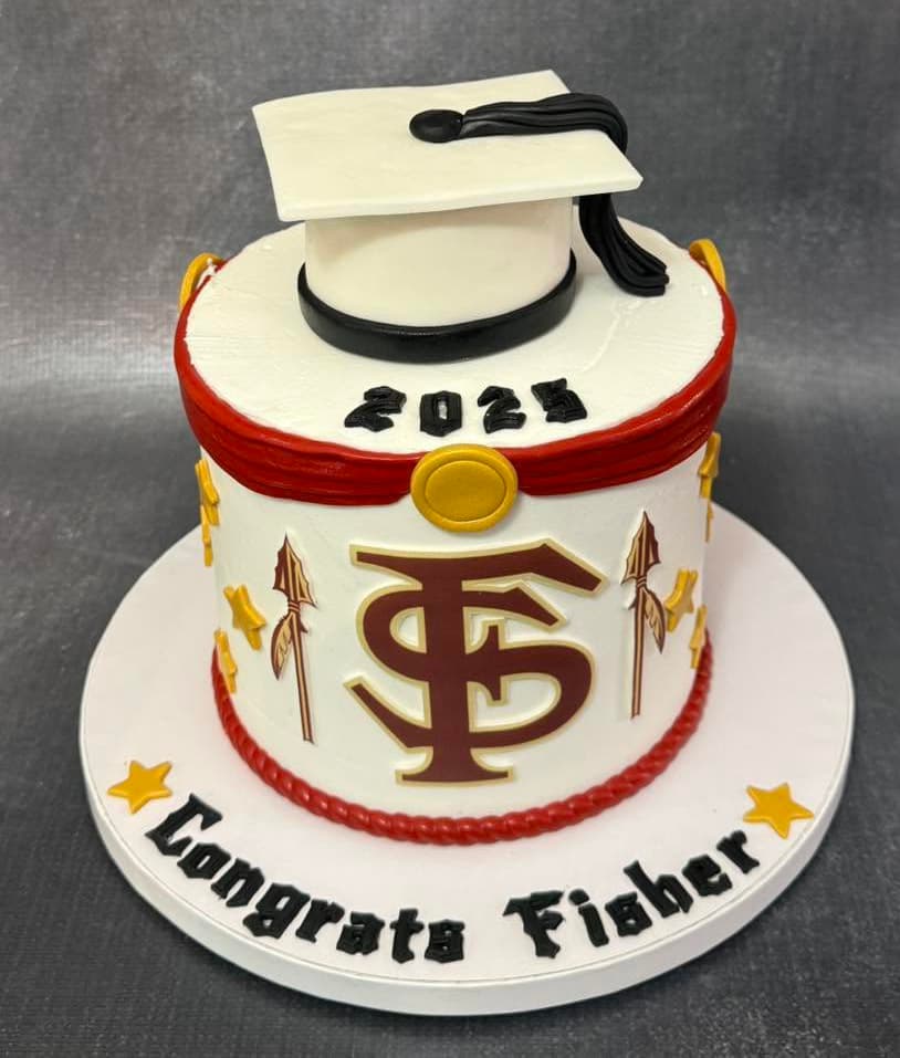 Florida State University graduation cake by Sweet Cakes by Kristen
