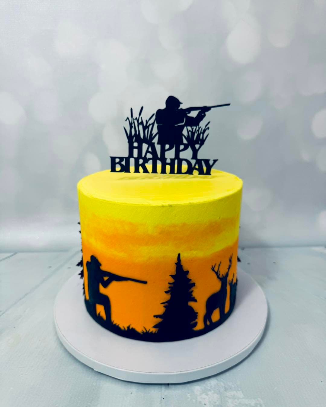 Hunting-themed celebration cake by Sweet Cakes by Kristen