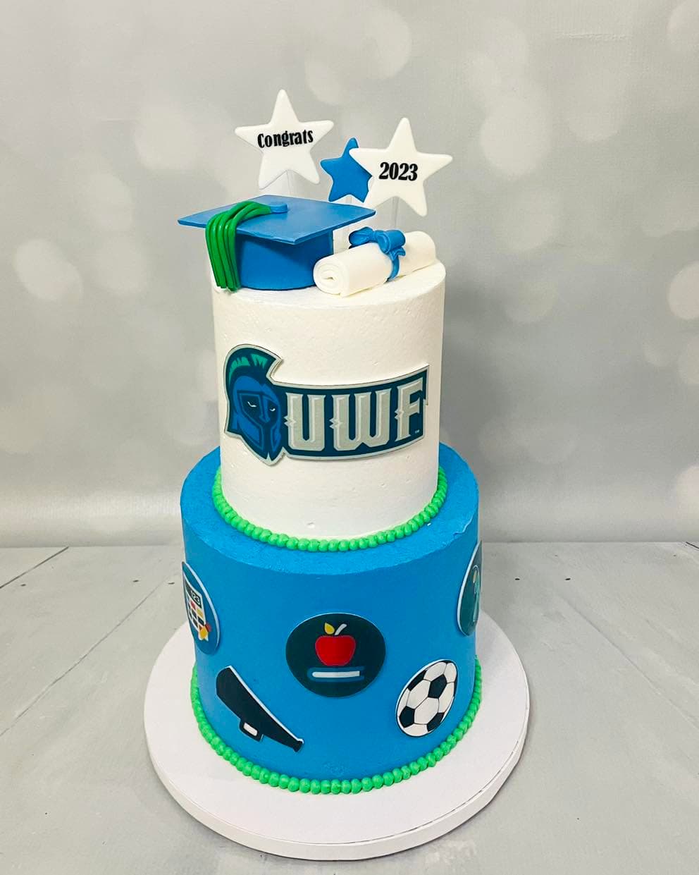 University of West Florida graduation cake by Sweet Cakes by Kristen