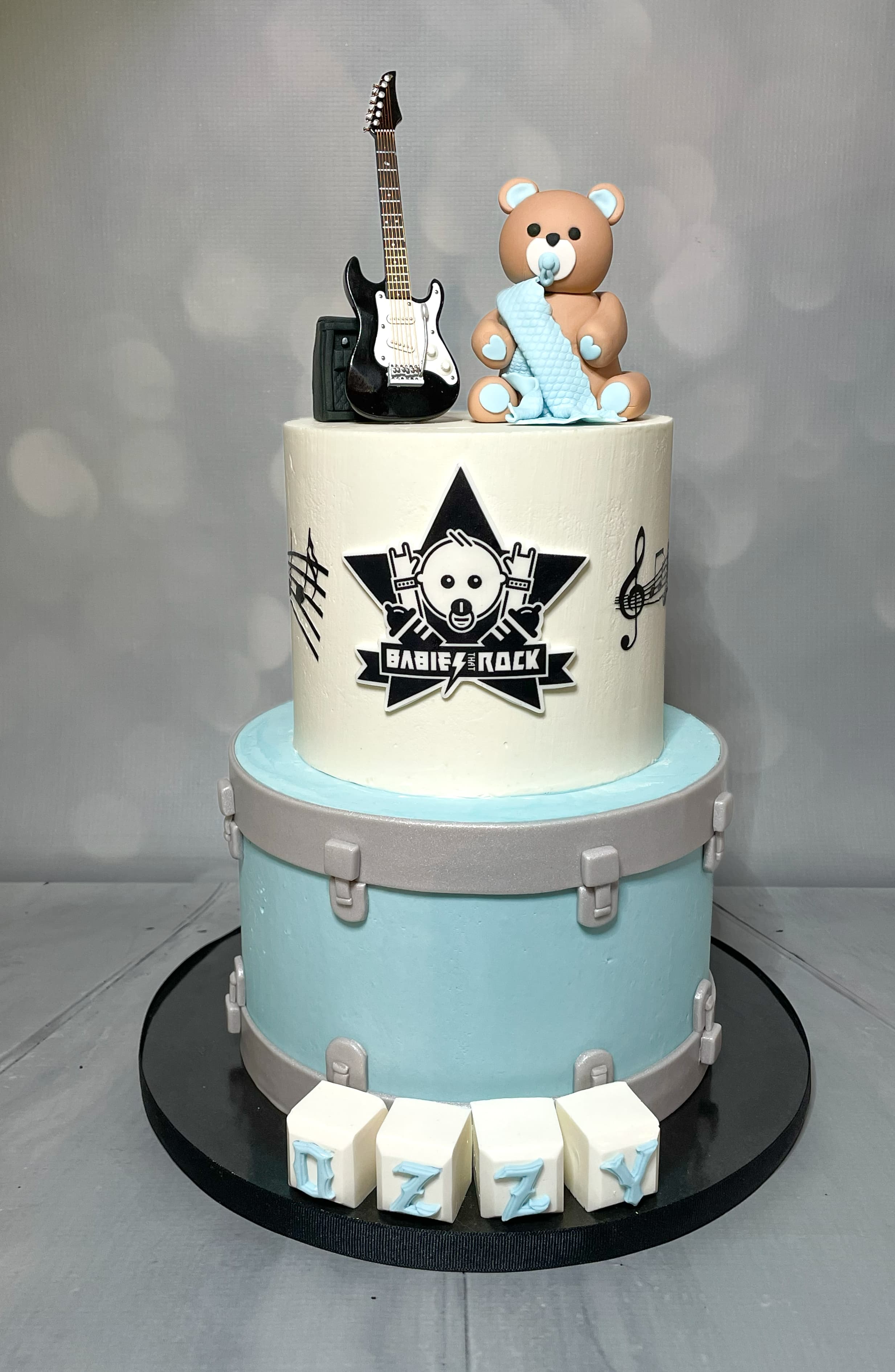 Ozzy-themed custom celebration cake by Sweet Cakes by Kristen