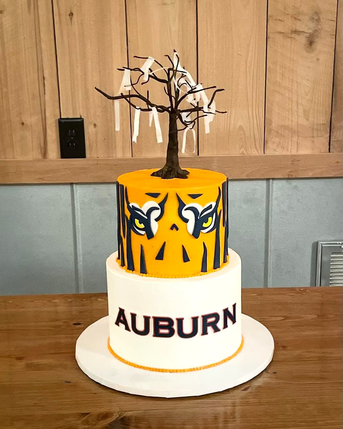 Custom Auburn University themed groom's cake by Sweet Cakes by Kristen in Pensacola, Florida